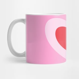 LOVE HEART Charming Simple Romantic Valentine Pink Red - UnBlink Studio by Jackie Tahara Mug